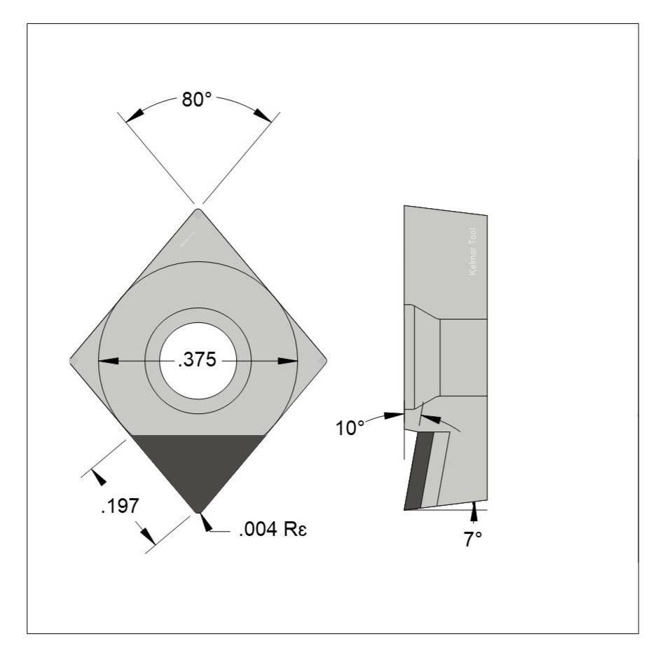 CCGT-32.50.25 Polycrystalline Diamond (PCD) Coarse Grade CTM302 (2/30µm)