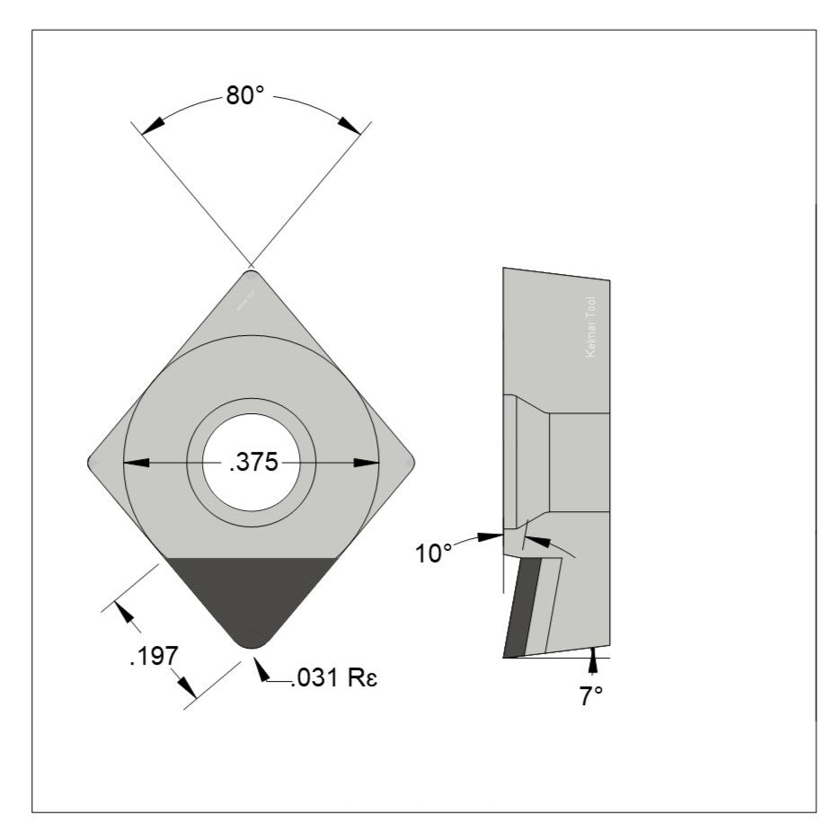 CCGT-32.52 Polycrystalline Diamond (PCD) Coarse Grade CTM302 (2/30µm)