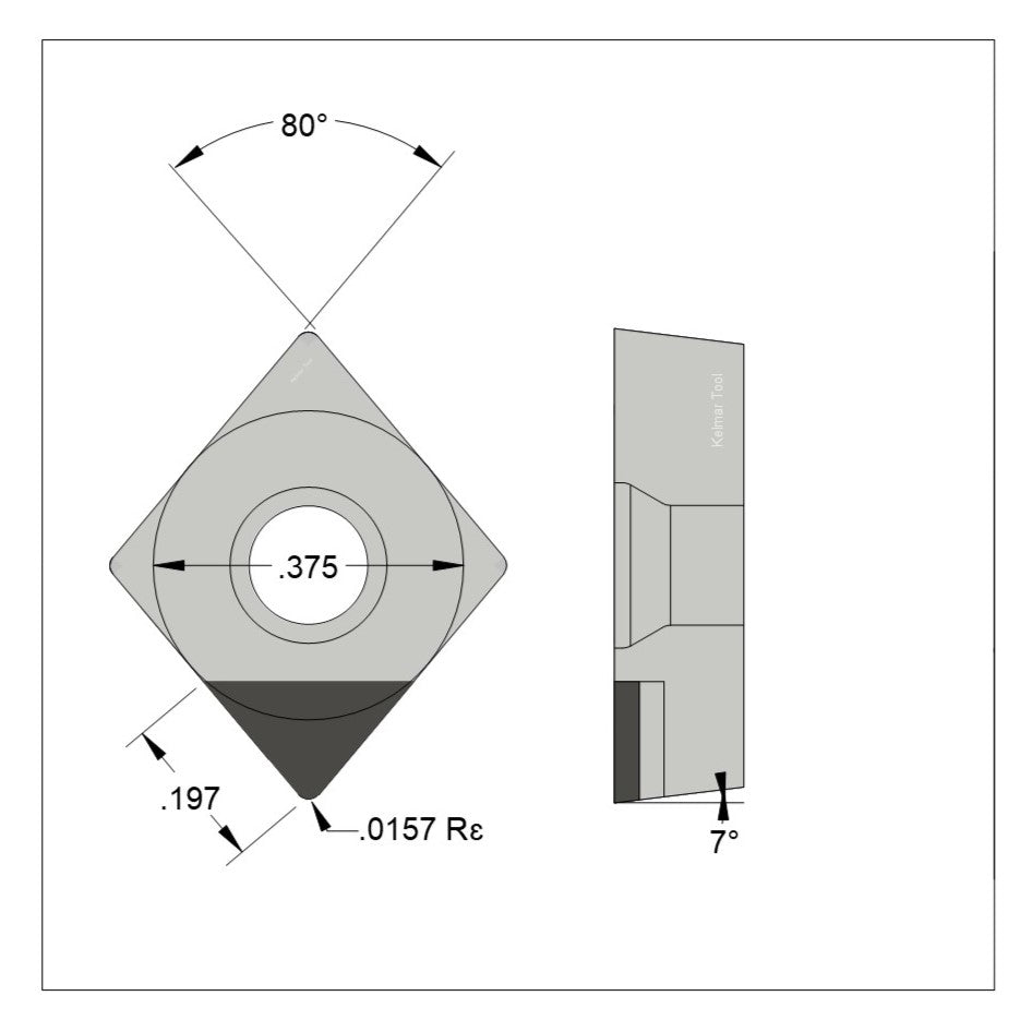 CCGW-32.51 Polycrystalline Diamond (PCD) Coarse Grade CTM302 (2/30µm)