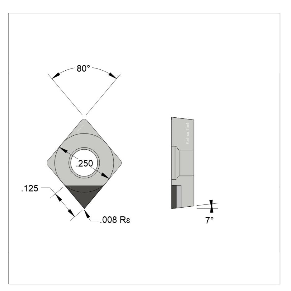 CCGW-21.50.5 Polycrystalline Diamond (PCD) Coarse Grade CTM302 (2/30µm)